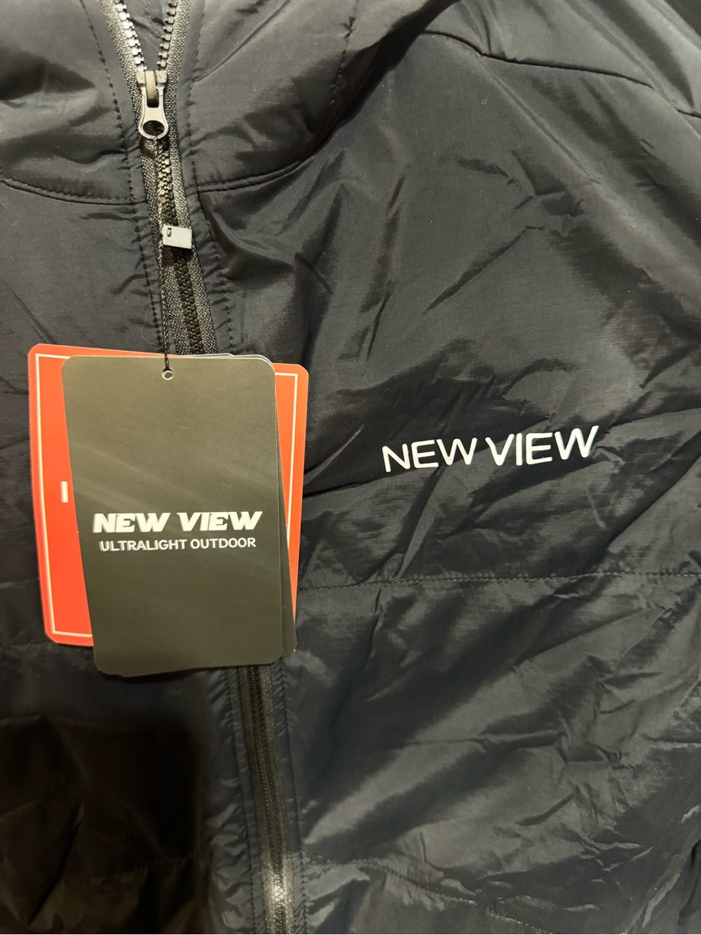 NEW VIEW Men’s Black Lightweight Hooded Jacket - Picture 4 of 4